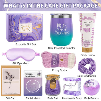 Birthday Gifts for Women, Get Well Soon Gifts for Women, Care Package for Women, Gift Baskets for Women, Bath Relaxing Spa Set Gift Basket for Her, Self Care Gifts for Women Who Have Everything